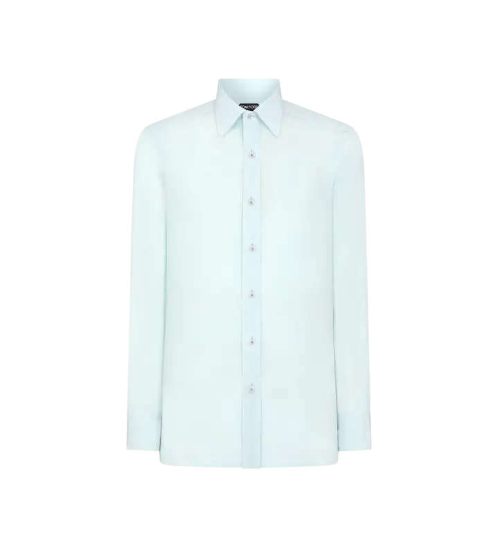 SMOOTH CREPE DE CHINE SLIM FIT SHIRT PALE AQUA online
